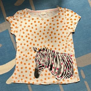 Anthropologie polka dot zebra tshirt